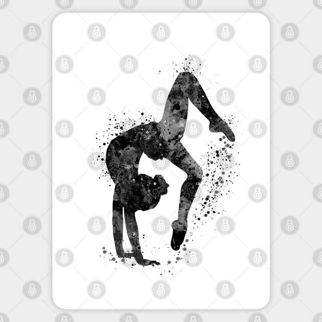 Gymnastics Tumbling Black and White Sports Gift Sticker by LotusGifts